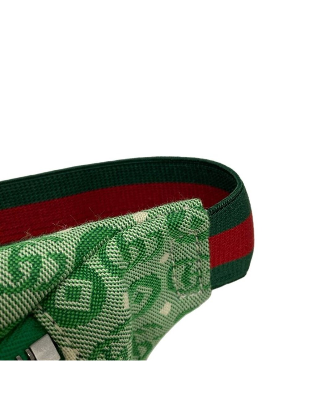 Gucci Waist Pouch Interlocking Children's Green White Leather - Picture 14 of 15